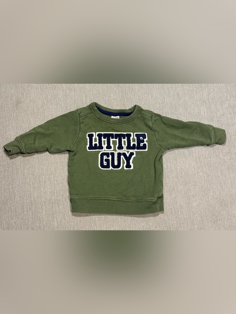 Carter's Olive Green 'LITTLE GUY' Pullover Sweatshirt